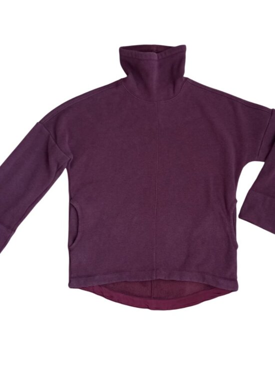 Athleta Tops - Athleta Cozy Fleece Pullover – Women’s Size XS, Plum High Neck Sweatshirt